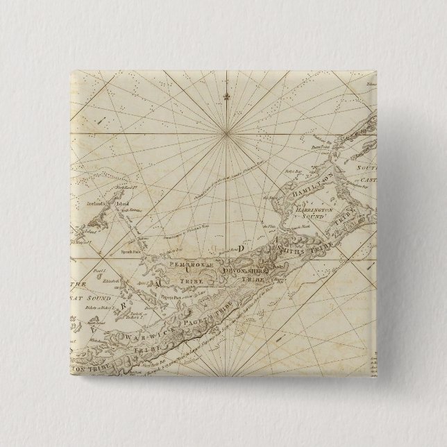 The Bermudas or Summer's Islands 15 Cm Square Badge (Front)