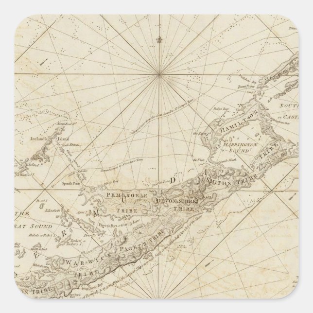 The Bermudas or Summer's Islands Square Sticker (Front)