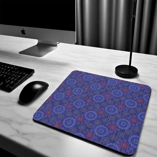 The Berry floral rainy scatter fibres textured Mouse Pad (Creator Uploaded)