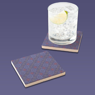 The Berry floral rainy scatter fibres textured Stone Coaster