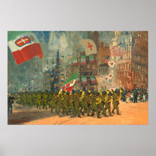 The Bersaglieri - George Luks Fine Art Poster