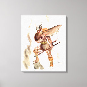 “The Berserker” – Original painting by fantasy art Canvas Print