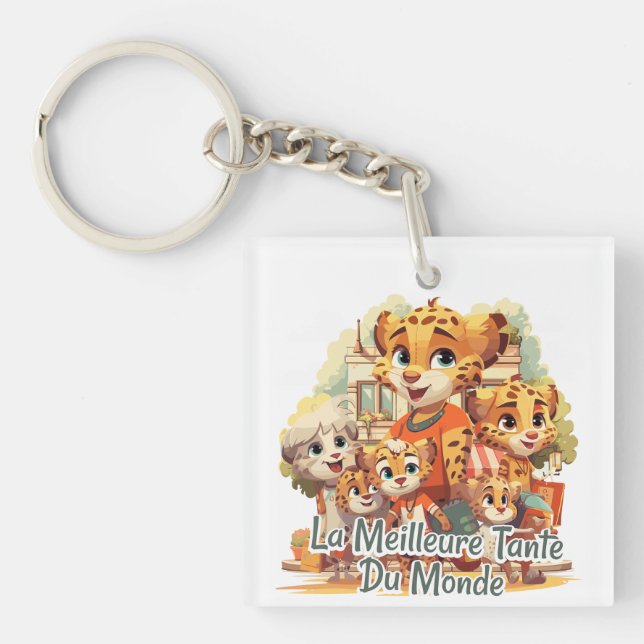 The Best Aunt in the World Key Ring (Front)