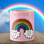 The Best Auntie Ever Rainbow Pink Two-Tone Coffee Mug<br><div class="desc">Personalise for your Aunt or Auntie to create a unique gift to brighten her day. A perfect way to show her how amazing she is. Designed by Thisisnotme©</div>