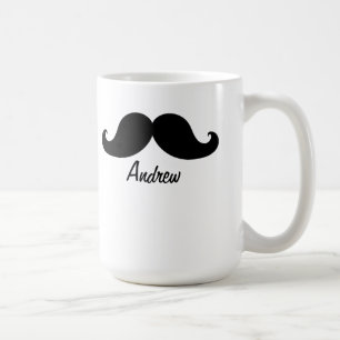 THE BEST BLACK MUSTACHE PERSONALIZED COFFEE MUG