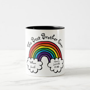 The Best Brother Ever Rainbow Two-Tone Coffee Mug