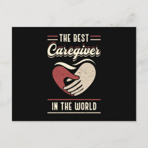 The Best Caregiver In The World Nursing Care Funny Postcard