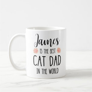 The Best Cat Dad in The World   Personalised   Coffee Mug