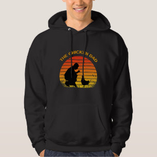 The Best Chicken Dad Vintage Retro Hoodie