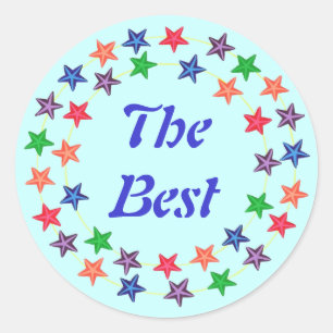 The Best Circles of Colourful Stars Stickers