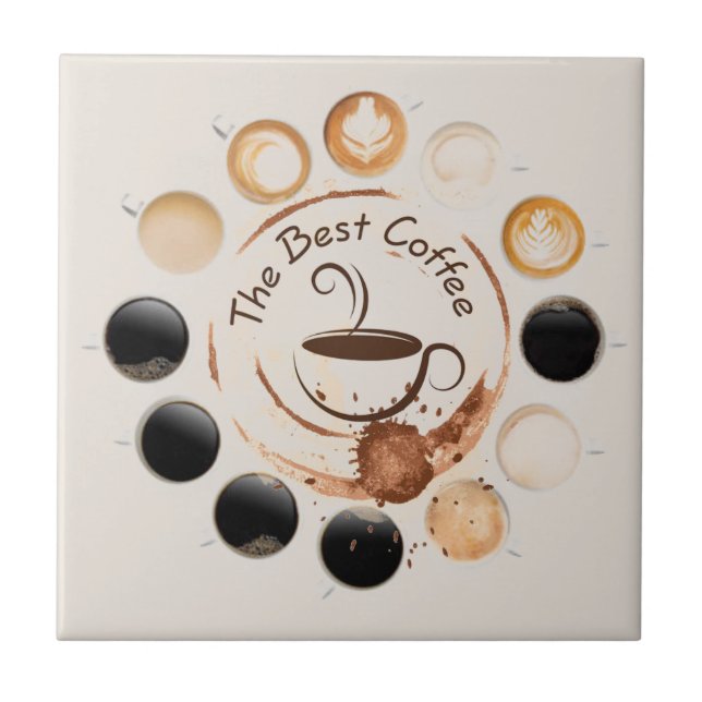 “The Best Coffee” Ceramic Tile (Front)