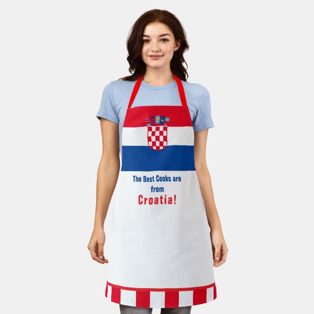 The Best Cooks are from Croatia! Adult Apron (Worn)