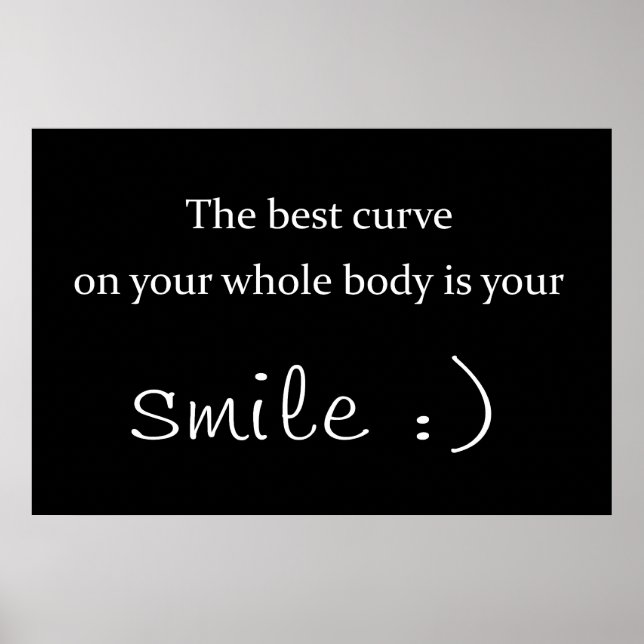 the best curve on your whole body is your smile poster (Front)