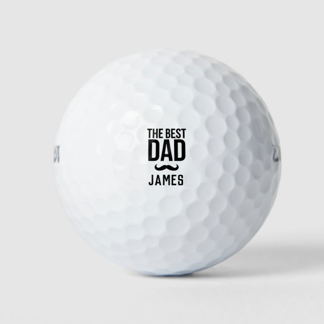 The best dad custom name Golf Balls (Front)