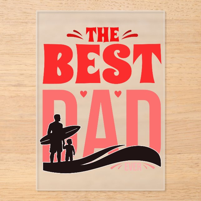 The Best Dad Ever Acrylic Invitations (Front)