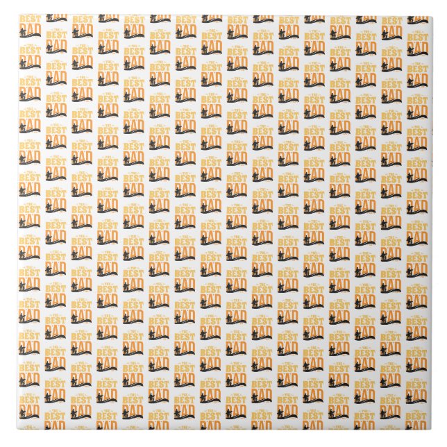 The Best Dad Ever Ceramic Tile (Front)