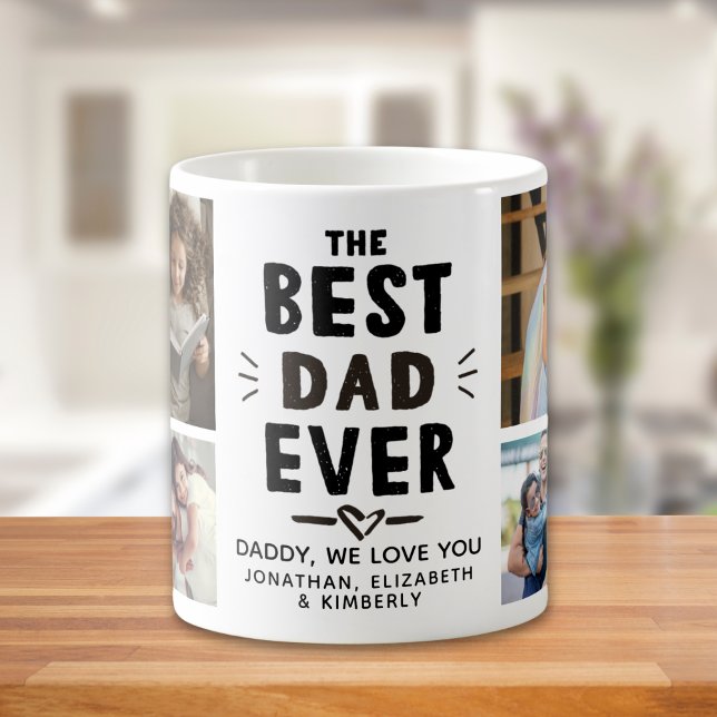 The Best Dad Ever Cute Photo Collage for Dad Coffee Mug (Creator Uploaded)