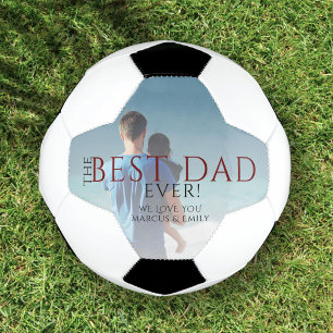 The Best Dad Ever Father`s Day Photo Soccer Ball