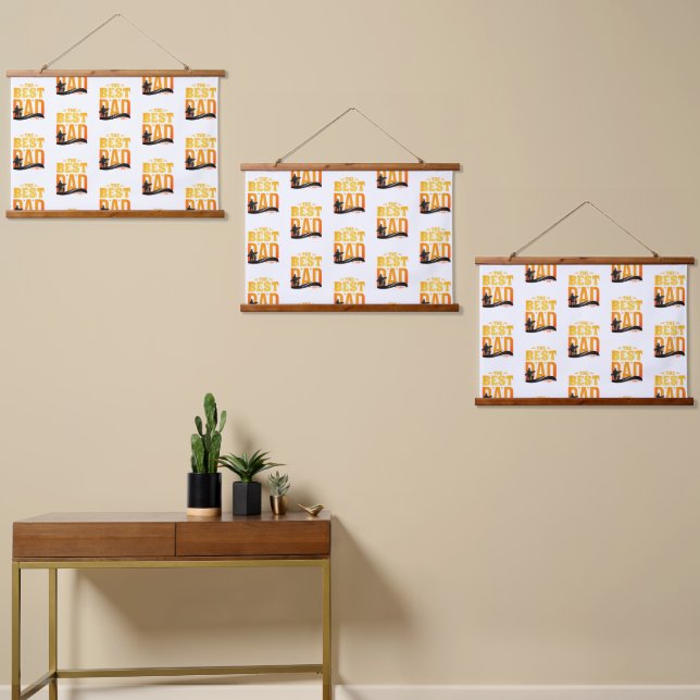 The Best Dad Ever Hanging Tapestry (Asymmetrical)