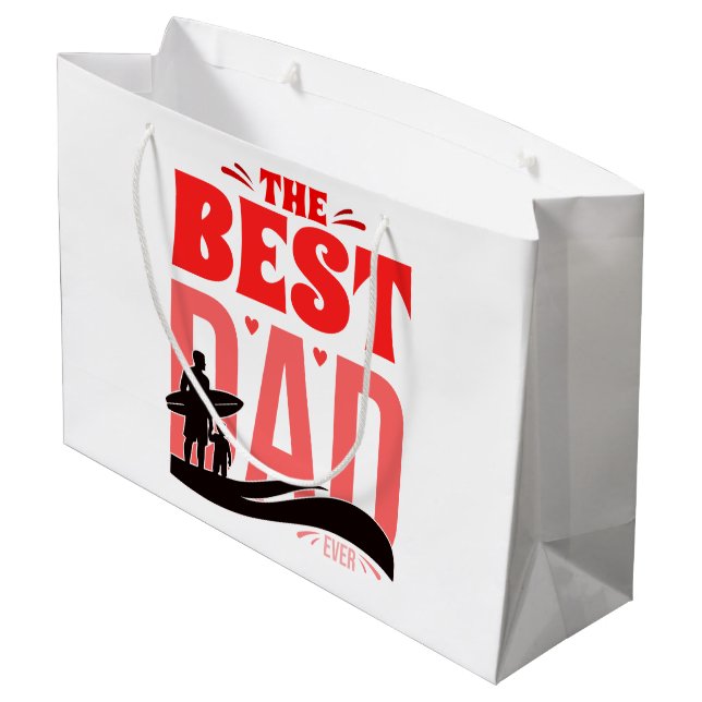 The Best Dad Ever Large Gift Bag (Back Angled)