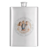 The Best Dad Ever Modern Classic Photo Hip Flask (Front)