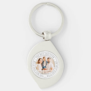 The Best Dad Ever Modern Classic Photo Key Ring