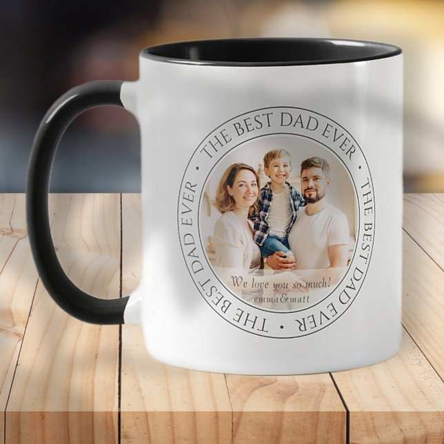 The Best Dad Ever Modern Classic Photo Mug (Creator Uploaded)