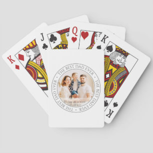 The Best Dad Ever Modern Classic Photo Playing Cards