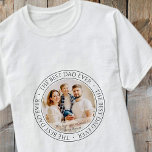 The Best Dad Ever Modern Classic Photo T-Shirt<br><div class="desc">This simple and classic design is composed of serif typography and add a custom photo. "The Best Dad Ever" circles the photo of your dad,  father,  papa etc.</div>