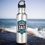 The Best Dad Ever Modern Father's Day Gift 710 Ml Water Bottle<br><div class="desc">The best dad ever modern typography design in blue,  black and white,  bold and simple,  great custom gift for dad,  future dad,  or grandpa on father's day,  birthday,  etc.  
Custom it with your own words and colour.</div>