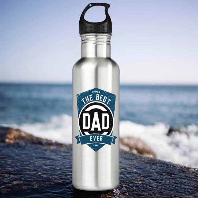 The Best Dad Ever Modern Father's Day Gift 710 Ml Water Bottle (Creator Uploaded)