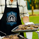The Best Dad Ever Modern Father's Day Gift Apron<br><div class="desc">The best dad ever modern typography design in blue,  black and white,  bold and simple,  great custom gift for dad,  future dad,  or grandpa on father's day,  birthday,  etc.  
Custom it with your own words and colour.</div>