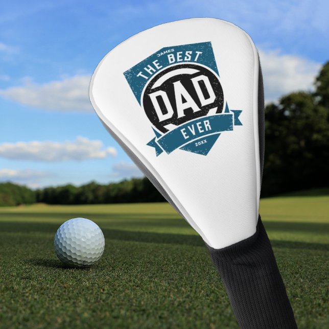 The Best Dad Ever Modern Father's Day Gift Golf Head Cover (Creator Uploaded)