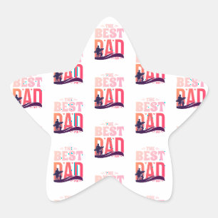 The Best Dad Ever Star Sticker
