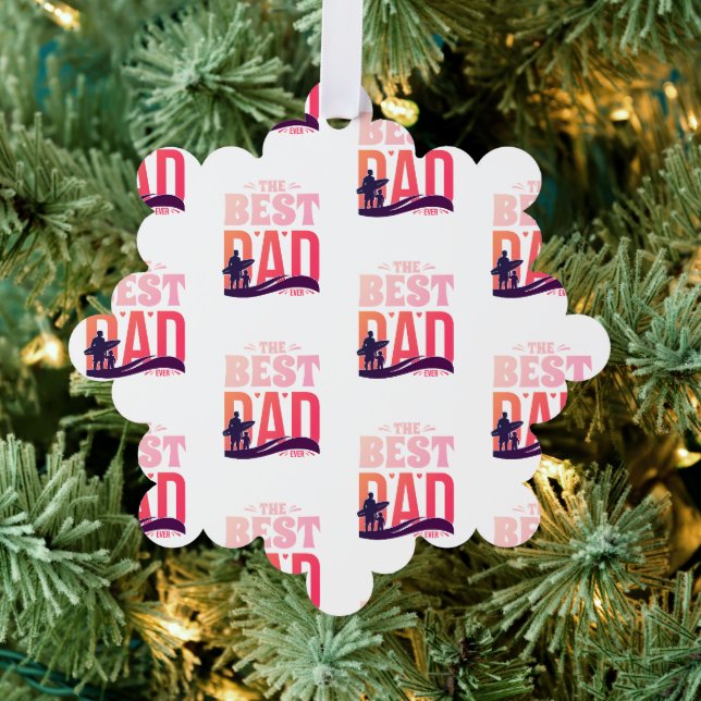 The Best Dad Ever Tree Decoration Card (Insitu (Tree))