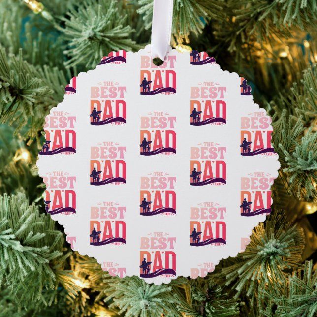 The Best Dad Ever Tree Decoration Card (Insitu (Tree))