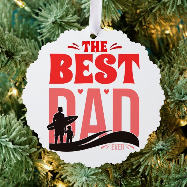 The Best Dad Ever Tree Decoration Card (Insitu (Tree))