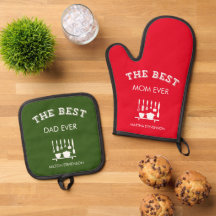 The Best Dad Mum Ever Personalised Green Red