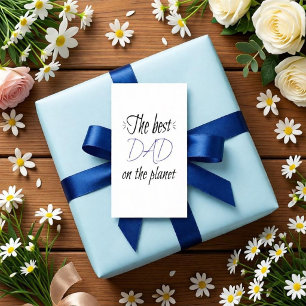 The Best Dad on the Planet Personalised Minimalist Enclosure Card