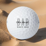 The Best Dad Since 20XX Modern Simple Preppy Golf Balls<br><div class="desc">This simple and modern design is composed of san serif typography.</div>