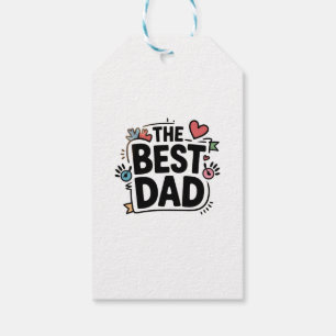 The Best Dad text design Gift Tags