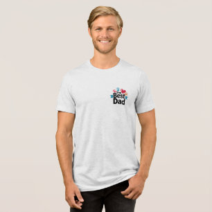 The Best Dad text design Tri-Blend Shirt