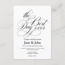The Best Day Ever Wedding Invitation