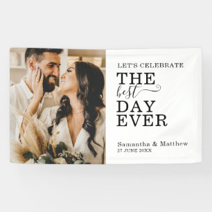 The Best Day Ever Wedding Photo Banner