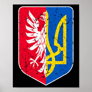 The Best Dna Polish Ukrainian Poland Ukraine Flag Poster