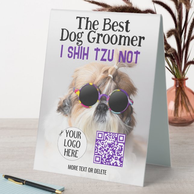 The Best dog groomer Shih Tzu Not Logo QR code (In SItu (Table))