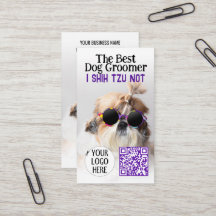 The Best dog groomer Shih Tzu Not Logo QR code