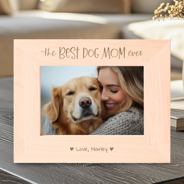 The Best Dog Mum Ever Personalised Engraved Frame (Creator Uploaded)