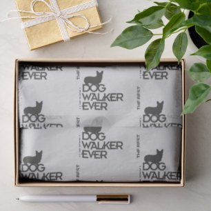 The Best Dog Walker Ever Corgi Silhouette Gift Tissue Paper