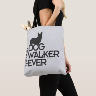 The Best Dog Walker Ever Corgi Silhouette Gift Tote Bag